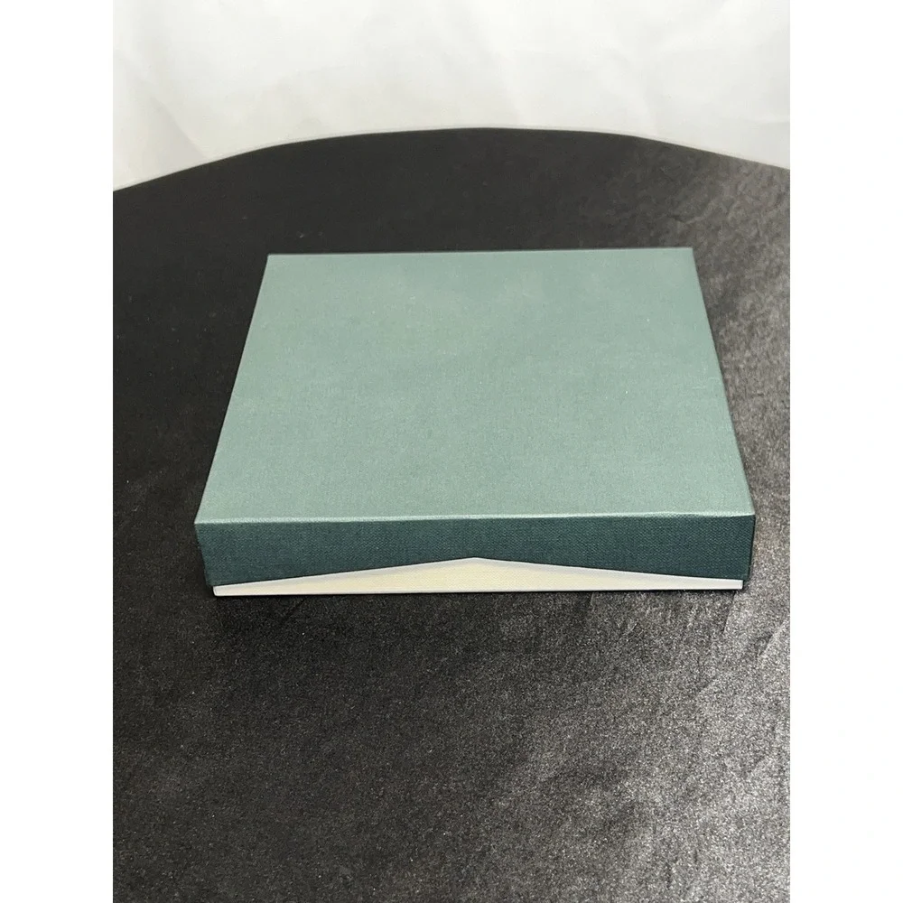 Nice two-piece jewelry/gift presentation box. Sage green